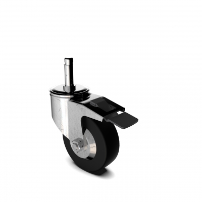 ST094R50 - Wheel Ø50 mm with rapid clutch and brake for tube Ø30 mm.